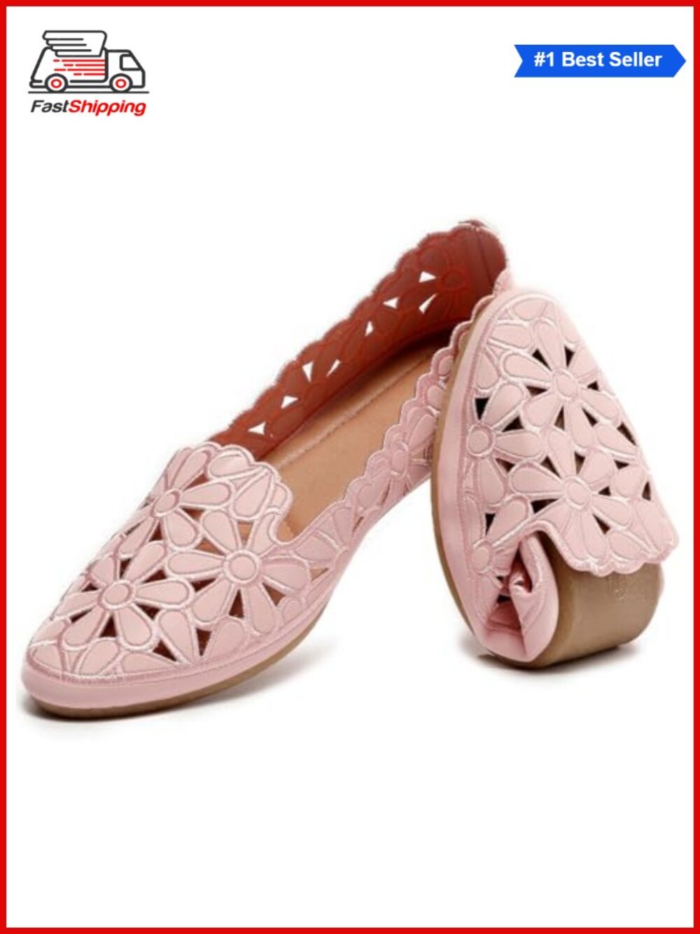 ✨HEAWISH Floral Ballet Flats Slip On Dress Shoes